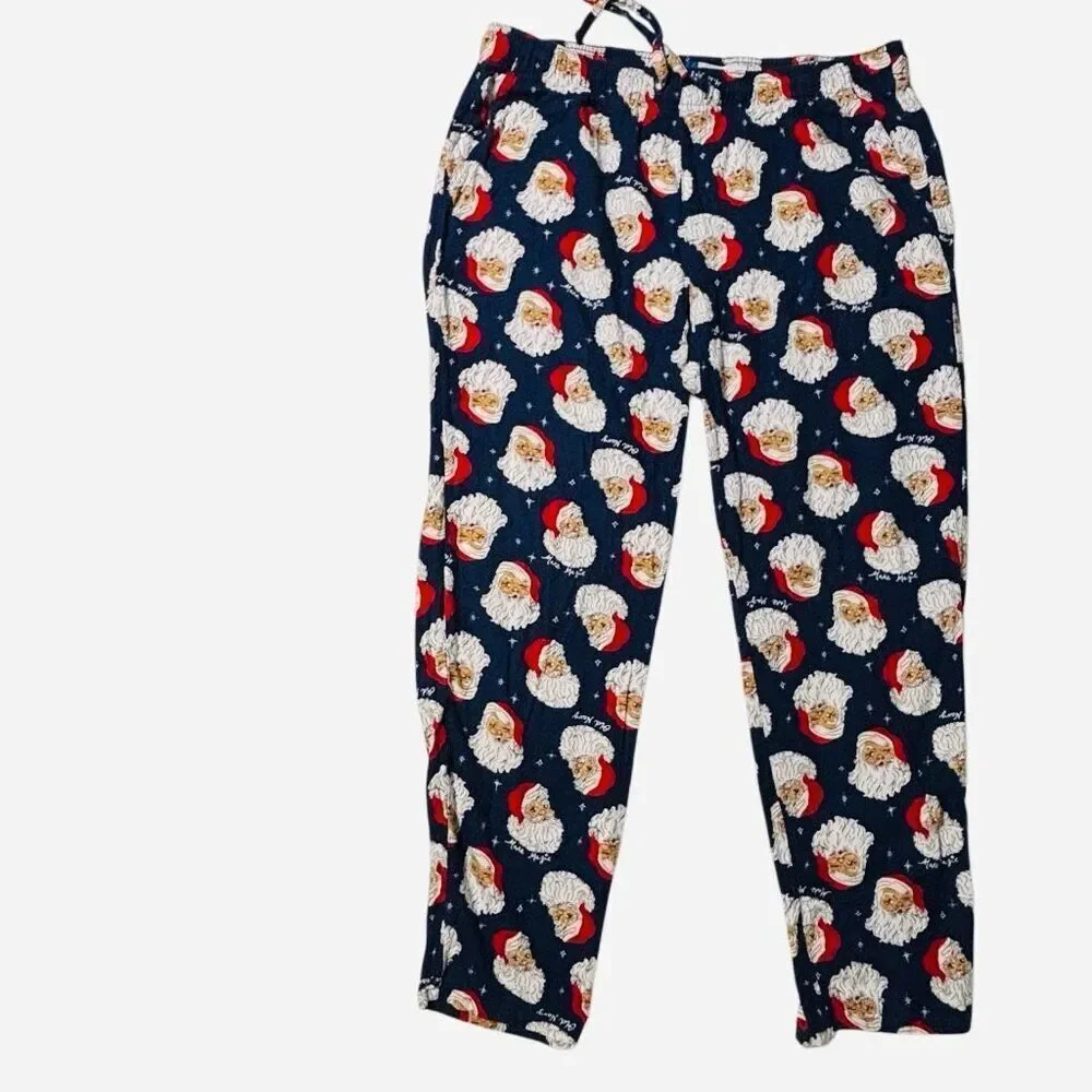 Old Navy XL Christmas Santa100% Cotton Flannel pockets Pajama Pants
